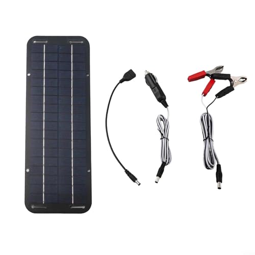 Zilimontt 30W Solarpanel 12V Erhaltungsbatterie Ladegerät Set mit USB-Ausgang für Autos, Boote, Wohnmobile, Motorräder - Wasserdicht IP65