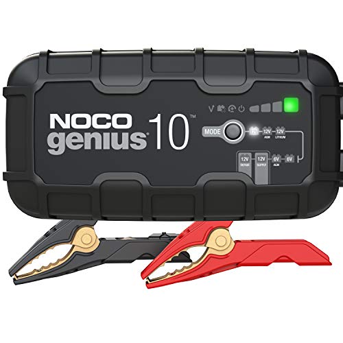 NOCO GENIUS10EU, 10A Ladegerät Autobatterie, 6V/12V KFZ Batterieladegerät für Auto und Motorrad, Erhaltungsladegerät und Desulfator für AGM, Gel, Start-Stopp, EFB und LiFePO4 Lithium Batterien
