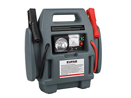 EUFAB Wasserfahrzeug 16643 Powerpack, Starthilfe, mit Kompressor, 7Ah, grau, Bleisäure (geschlossen)