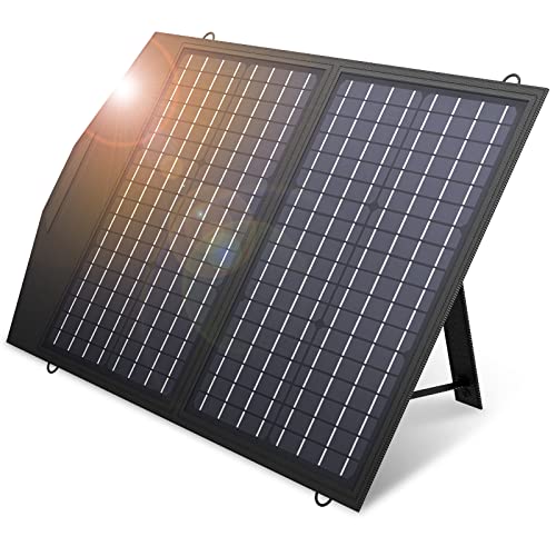 ALLPOWERS Solar Ladegerät, 60W Solarpanel Tragbares Leichtgewicht Outdoor Kompatibel mit Allen Handys, Solar Stromerzeuger Stromgenerato, Kamera, Tablet, Bluetooth Lautsprecher